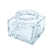 Square Honey storage bottle 90ml 180ml jam food glass jar Sauce Honey glass jar Double plastic lid